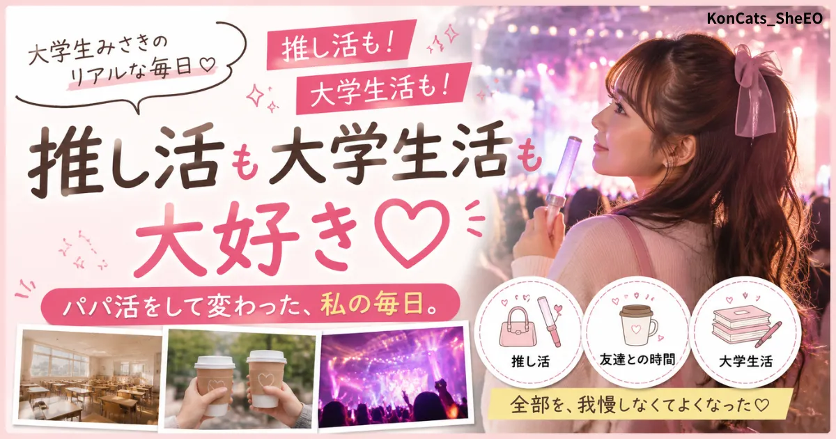 ミサキパパ活体験談④　ミサキの日常編　アイキャッチ