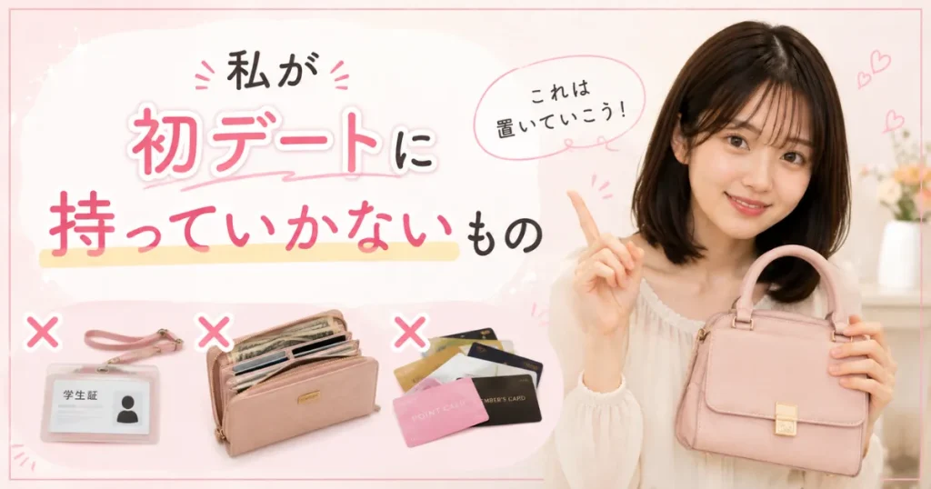 あやかパパ活体験談 初デートの持ち物編 私が初デートに持って行かないもの