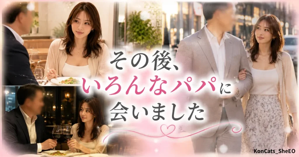 由美パパ活体験談　由美のパパたち　色んなパパとのデート